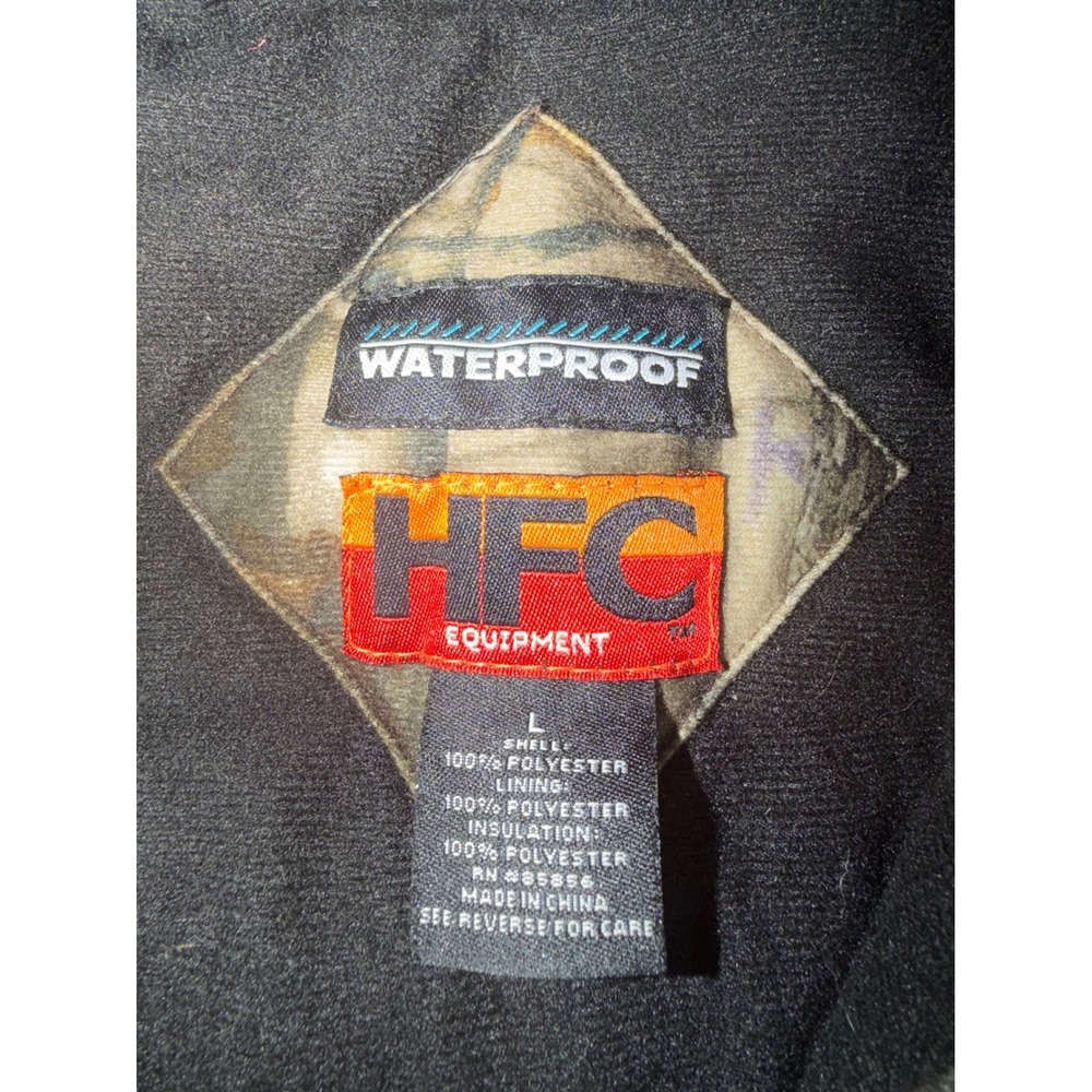 HFC Equipment Waterproof Camouflage Hoodie Jacket Men's Size L - Picture 9 of 10